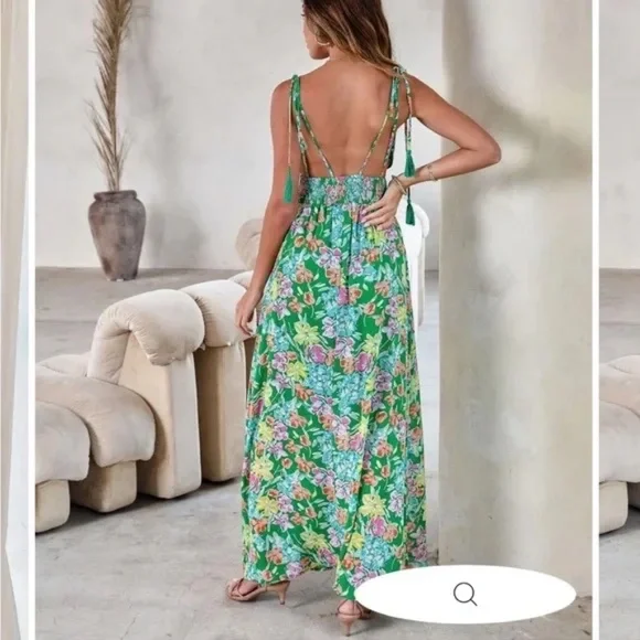 En Creme Petals in My Garden Maxi Dress-Small - Picture 3 of 3